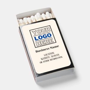 Add your custom logo professional biege matchboxes
