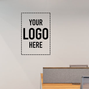 Add Your Custom Logo Simple Large Vertical Wall Decal