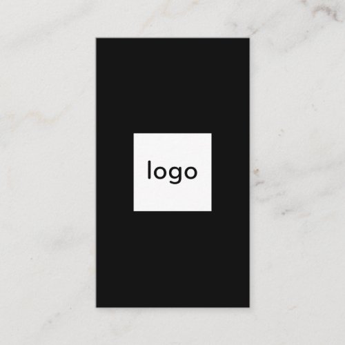 Add your custom logo square professional black business card