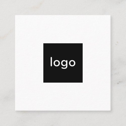 Add your custom logo square professional white square business card