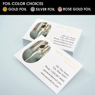 Add Your Custom Photo Professional Gold Foil Business Cards