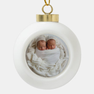 Add Your Custom Photo Snowflake Framed Ornament