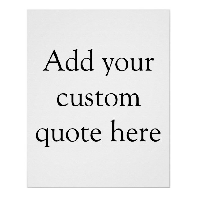 add your custom quote here add name text poster (Front)