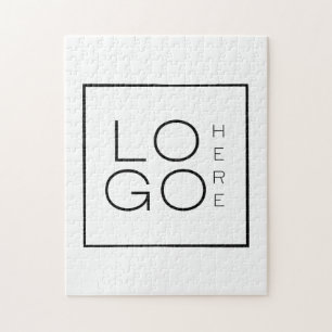 Add Your Custom Square Business Logo Company Jigsaw Puzzle