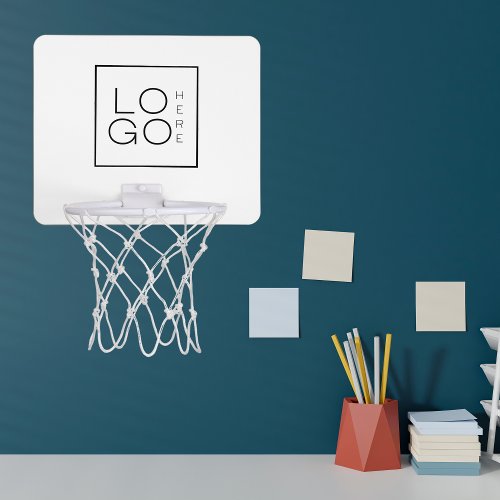 Add Your Custom Square Business Logo Company Mini Basketball Hoop
