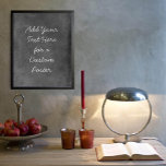 Add Your Custom Text Bold Gray Grunge Poster at Zazzle