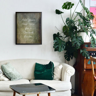 Add Your Custom Text Brown and Green Grunge Poster