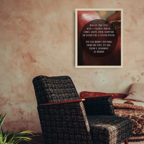 Add Your Custom Text Close_Up Pomegranates Photo Poster