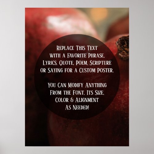 Add Your Custom Text Close Up Pomegranates Photo Poster