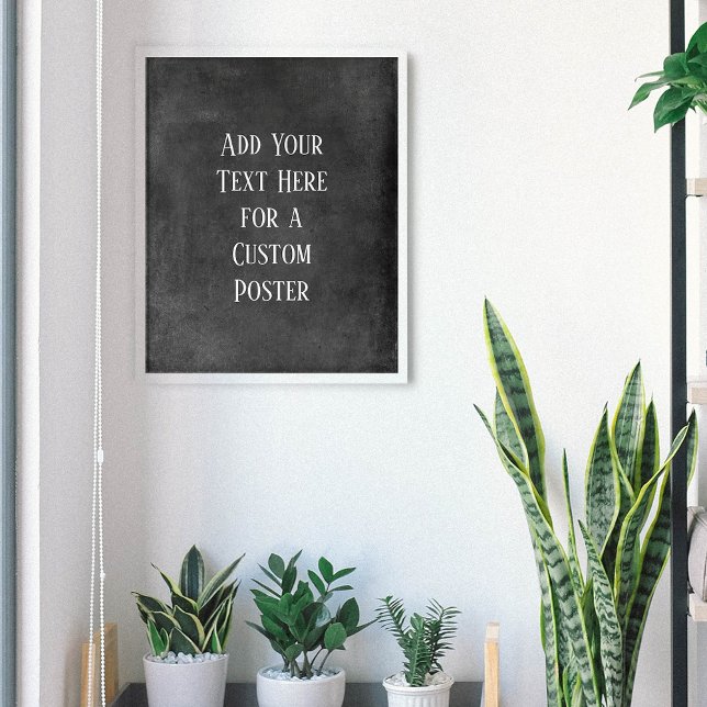 Add Your Custom Text Dark Gray Grunge Poster (Creator Uploaded)