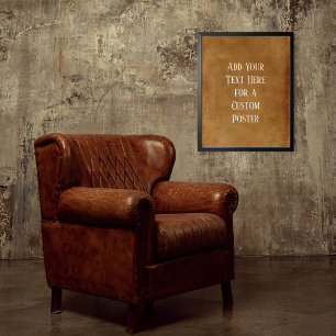 Add Your Custom Text Dark Orange Grunge Poster