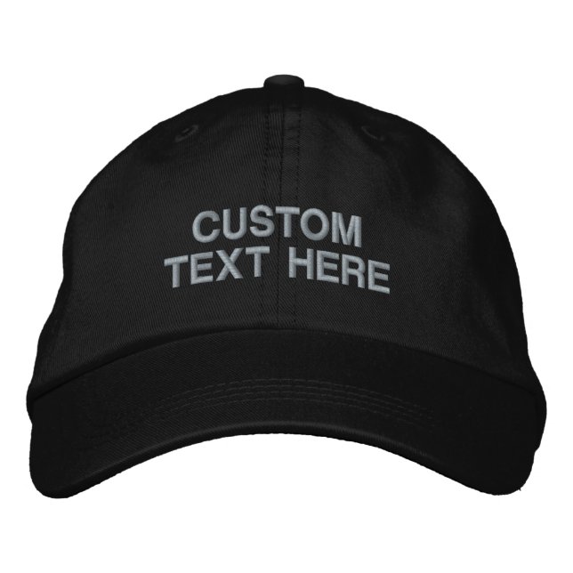 Add Your Custom Text Embroidered Hat Personalized (Front)