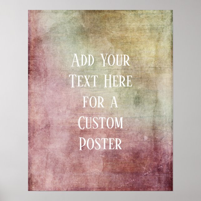 Add Your Custom Text Multicolored Grunge Poster (Front)