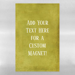 Add Your Custom Text Mustard Yellow Grunge Magnetic Dry Erase Sheet
