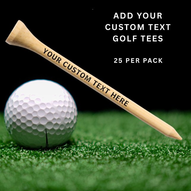 Add Your Custom Text Personalized Golf Tees (Creator Uploaded)