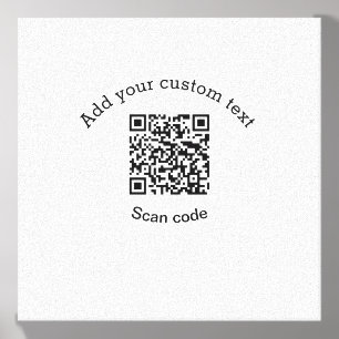 Add your custom text scan QR code business  Canvas Photo Tile