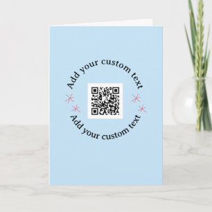Add your custom text scan QR code business Card