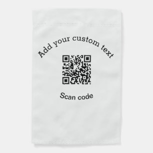 Add your custom text scan QR code business  Garden Flag