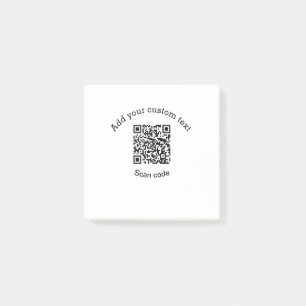 Add your custom text scan QR code business Post-it Notes