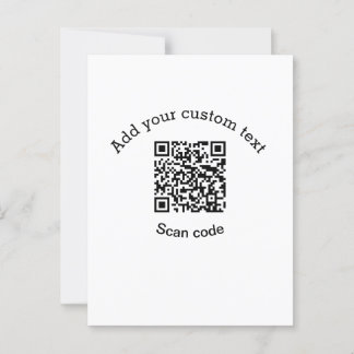 Add your custom text scan QR code business  Postcard