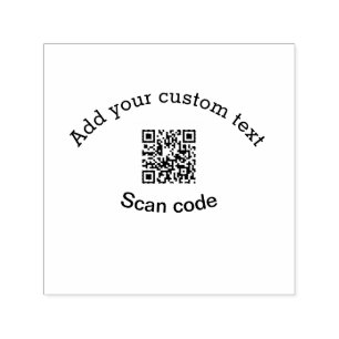 Add your custom text scan QR code business Self-inking Stamp