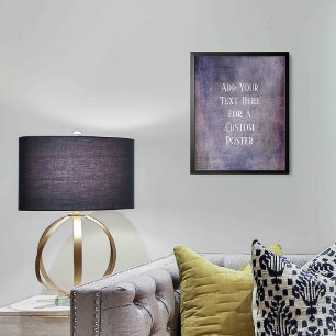 Add Your Custom Text Vintage Dark Purple Grunge Poster