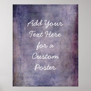 Add Your Custom Text Vintage Dark Purple Grunge Poster