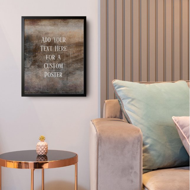 Add Your Custom Text Vintage Earth Tone Grunge Poster (Creator Uploaded)