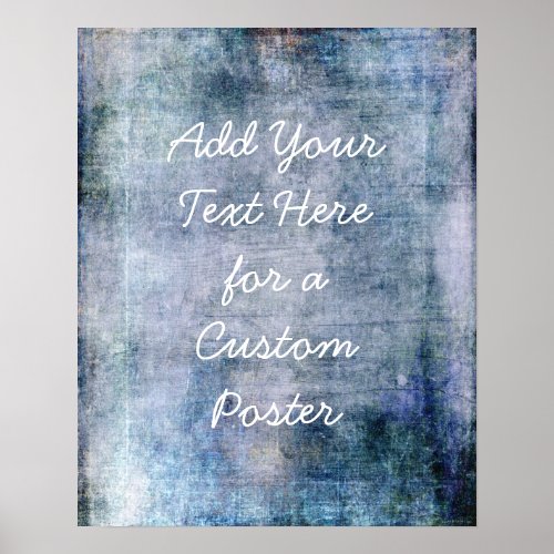 Add Your Custom Text Vintage Jewel_Tone Grunge Poster