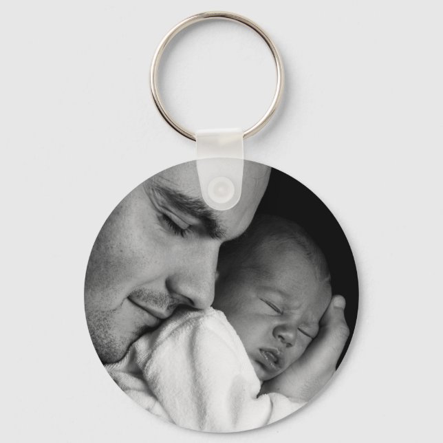 Add your Dad's Photo to this Best Dad Ever Keychain (Front)