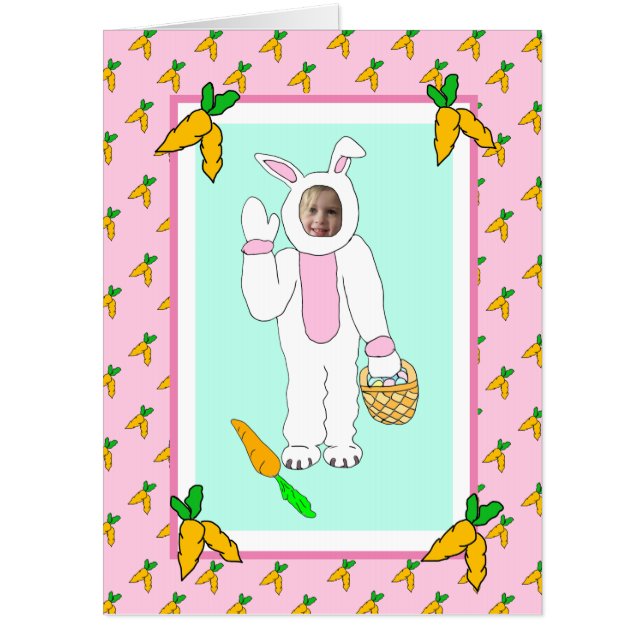 Add your daughter's Photo Easter Bunny Card (Front)