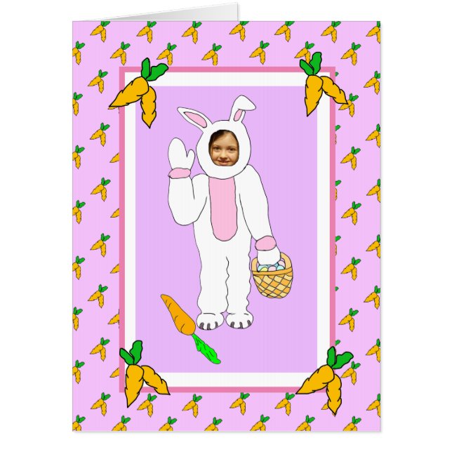 Add your daughter's Photo Easter Bunny Card (Front)
