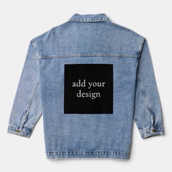 Add Your Design Denim Jacket by KRStuff at Zazzle