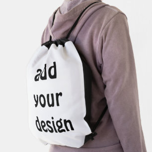add your design drawstring bag