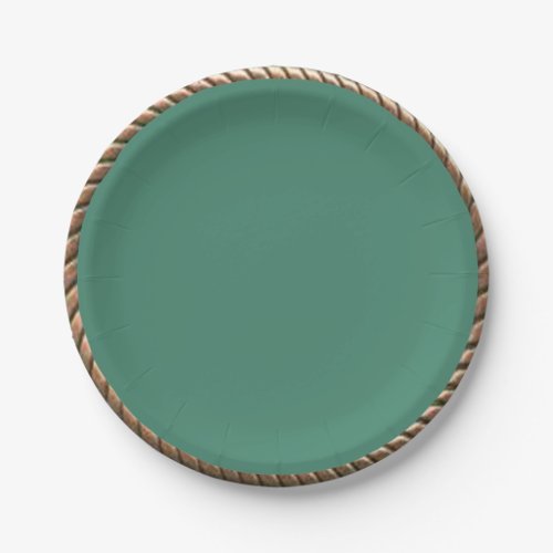 Add Your Design Or Photo to Gold Bronze Border Paper Plates