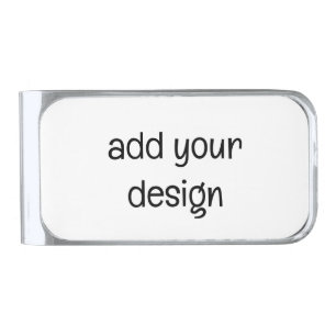 add your design silver finish money clip