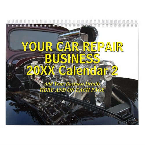 Add Your Details _ Car Repair Business 20xx  Calendar