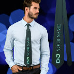 Add your Dj name outfit deejay Neck Tie<br><div class="desc">Beautiful custom neck tie featuring the word "DJ" and a customizable name text in a soft teal blue hue on a gradient background of black. Unique but beautiful outfit for DJs / DJanes. 

The text is customizable.</div>