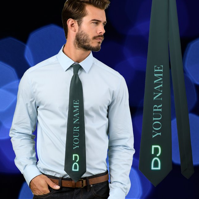Add your Dj name outfit deejay Neck Tie (Creator Uploaded)
