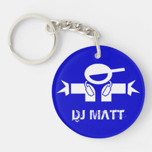 Add your DJ name - Personalized Deejay keychain