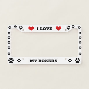 Add Your Dog Breed, Boxer License Plate Frame
