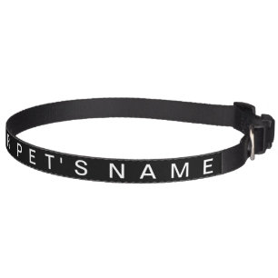 Add Your Dog Cat Pet Name Collar ... Black