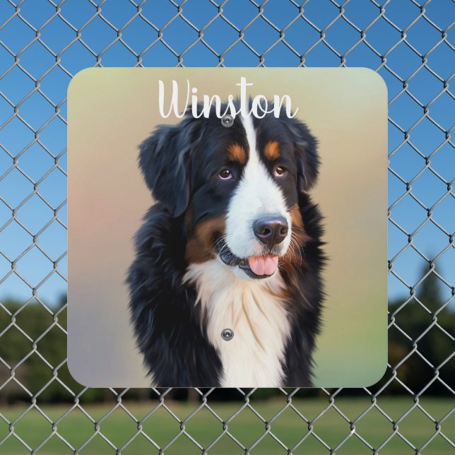 Add Your Dog Photo and Name Outdoor Metal Sign (In Situ(Fence))