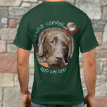 Add Your Dog Photo and Personalized Text T-Shirt<br><div class="desc">This chocolate Labrador Retriever keeps fills a spot for you to replace with your favorite image or leave it as seen. Your photo will appear in an oval format as seen here. Personalize the template text above and below the photo, remove any text or click customize to select a font...</div>