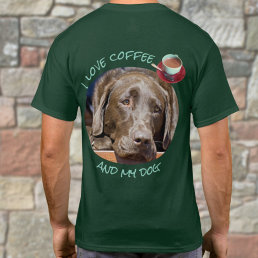 Add Your Dog Photo and Personalized Text T-Shirt