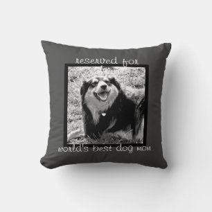 add your dog photo quote custom decor throw pillow