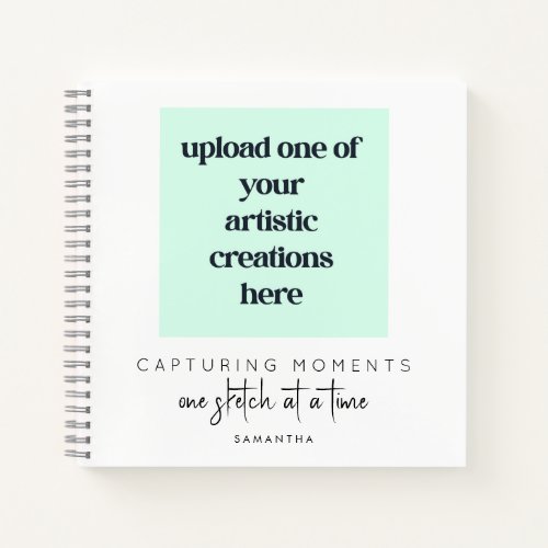 Add Your Drawings Artwork Quote Name White Sketch Notebook