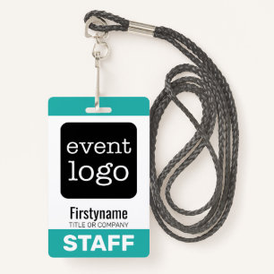 Add Your Event Logo with First Name - STAFF Badge