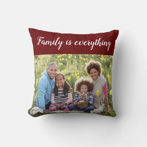 Add Your Family Photo Throw Pillows Template