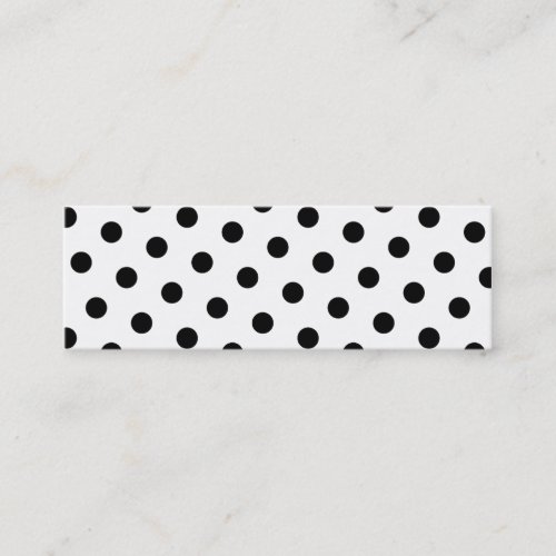 Add Your Favorite Color to Black Polka Dots Mini Business Card